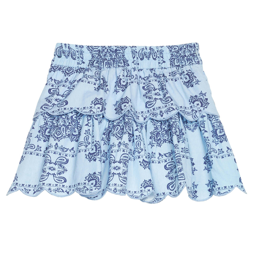 Two Tiered Skort - Boho Blue