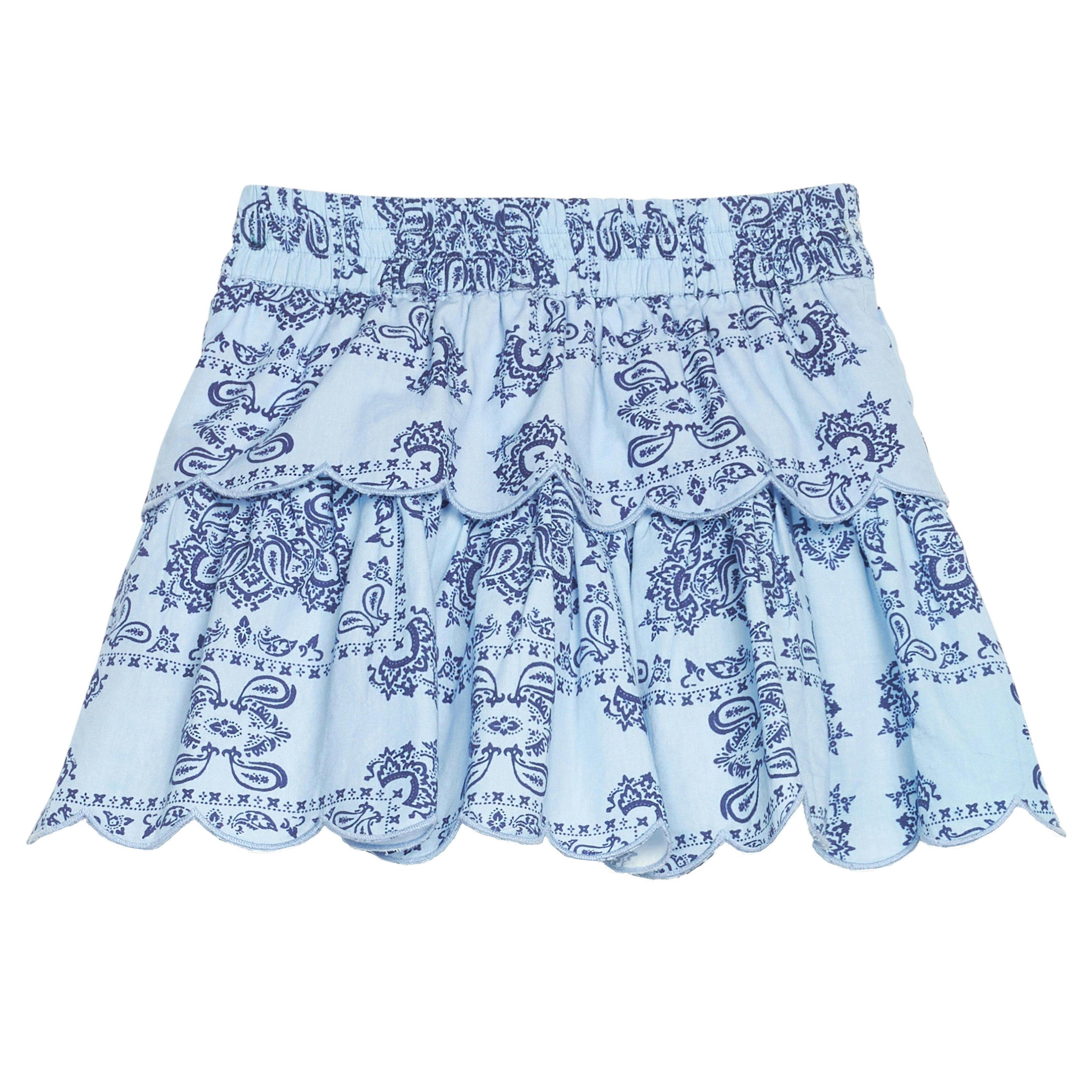 Two Tiered Skort - Boho Blue