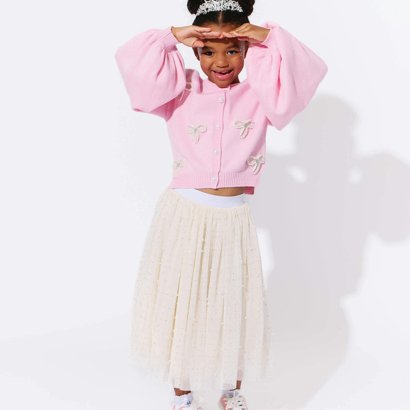 Pearl Bow Cardigan