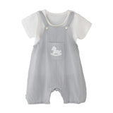 Gray Rocking Horse Romper