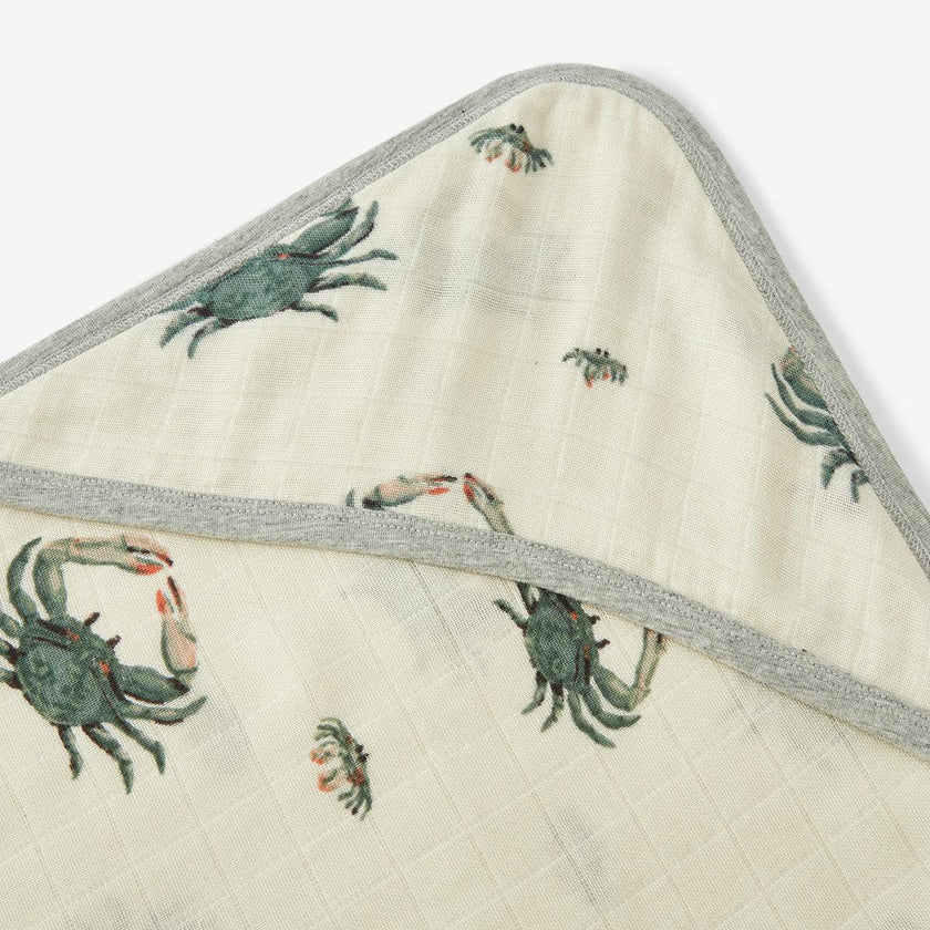 Coastal Crab Hooded Swaddle Blanket