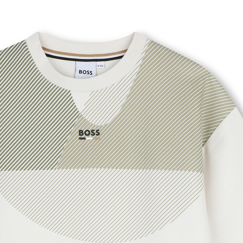 Ivory Geometric Pattern T-Shirt