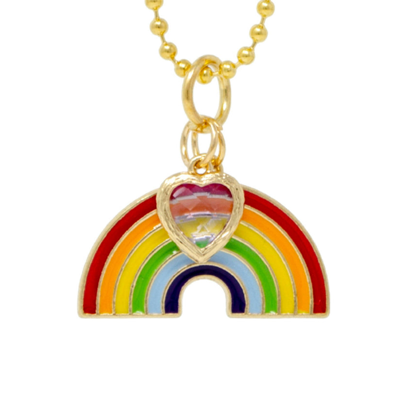 Rainbow and Heart Necklace