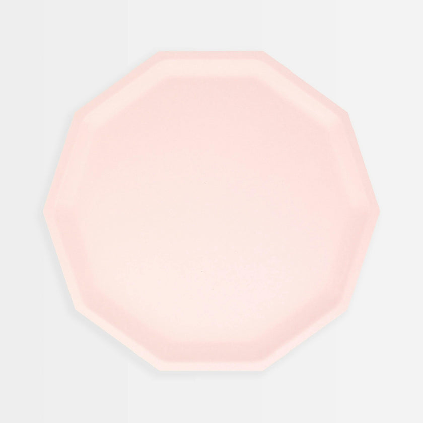 Pink Decagon Compostable Side Plates