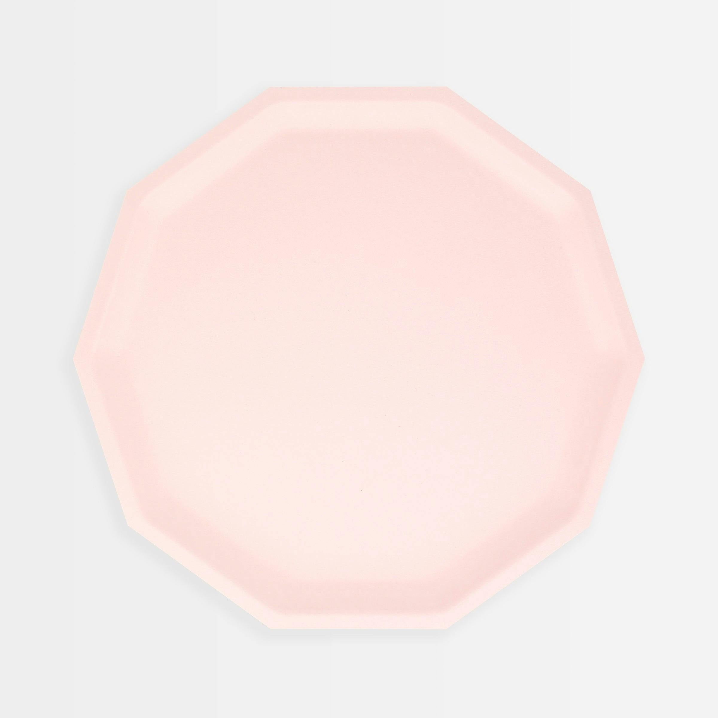 Pink Decagon Compostable Side Plates