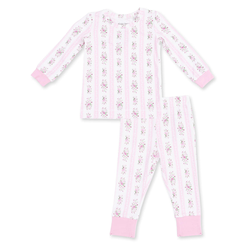 Bella Rose Stripe - Long Sleeve Loungewear Set