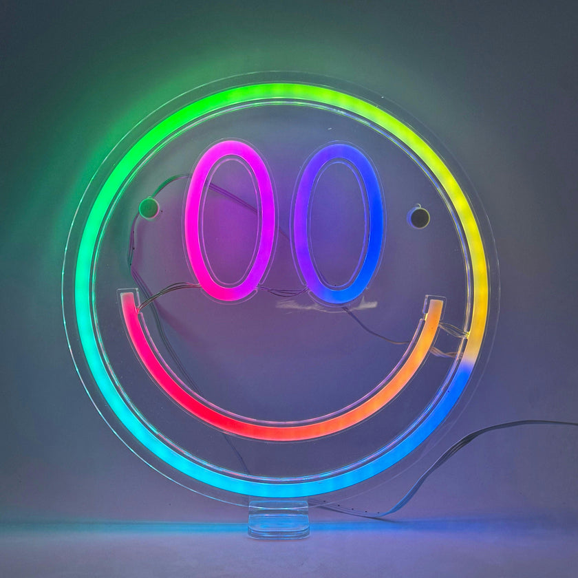 RGB Color Changing Neon Sign-Smile