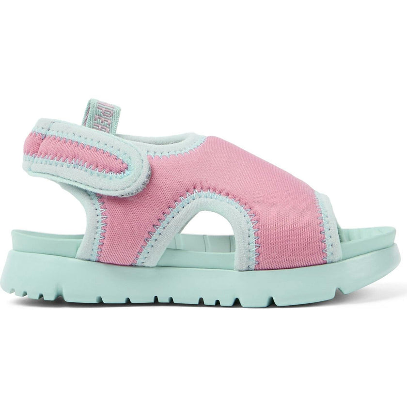Oruga Calfskin Leather Flexible First Walker Sandals, Pink