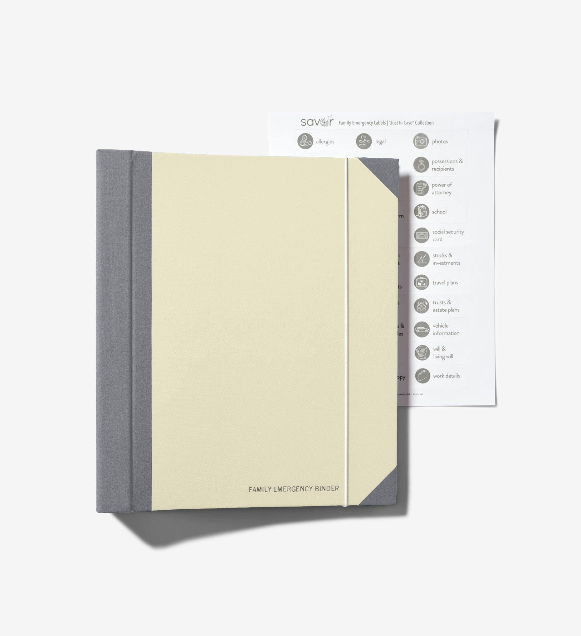 Family Emergency Binder