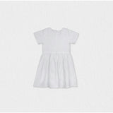Eryna Girl Dress Short Sleeve, White Grape Embroidery