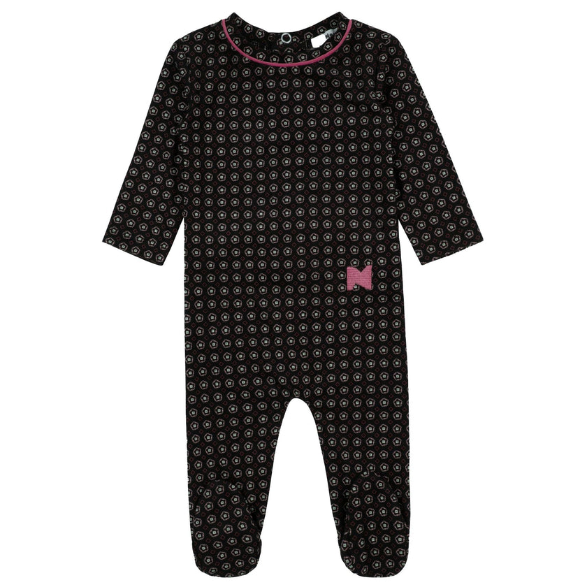 Bamboo Pattern Footie, Girls