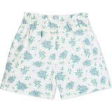 Pull-On Cinched Waist Linen Short, Blue