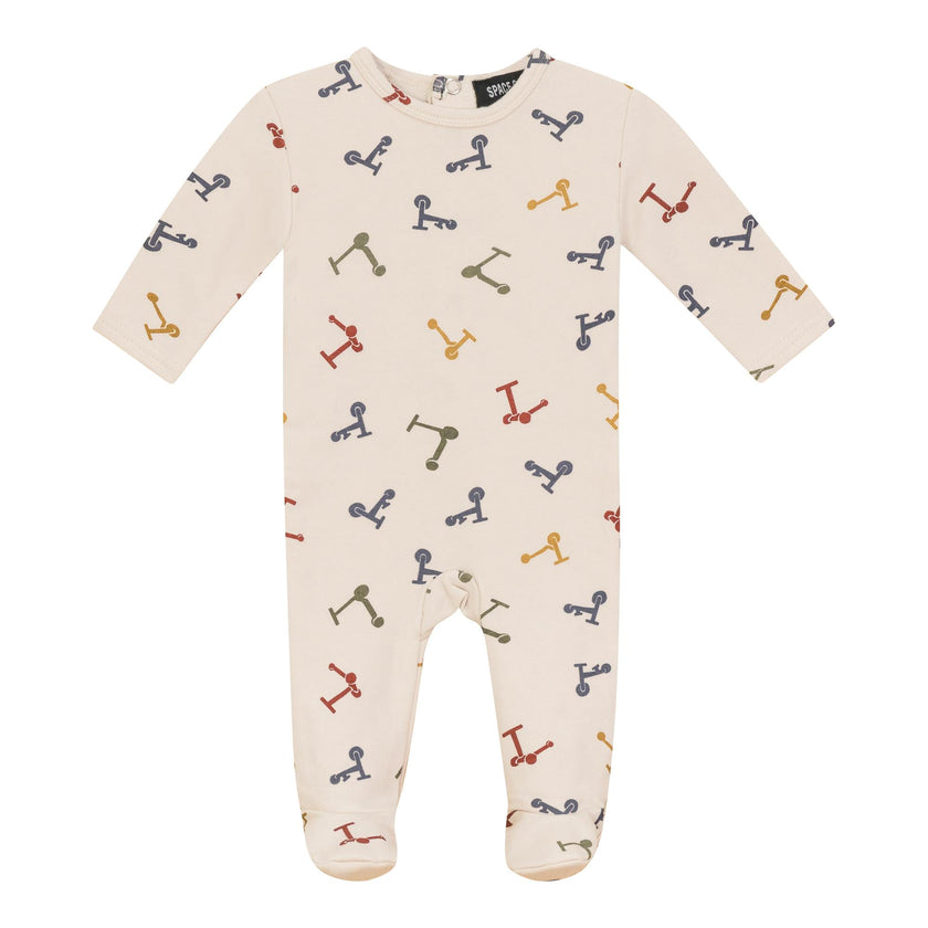 Scooter Tulip Printed Snap Front Cotton Romper