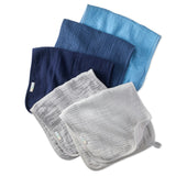 RILEY 5-Pack Crinkle Muslin Burp Cloths