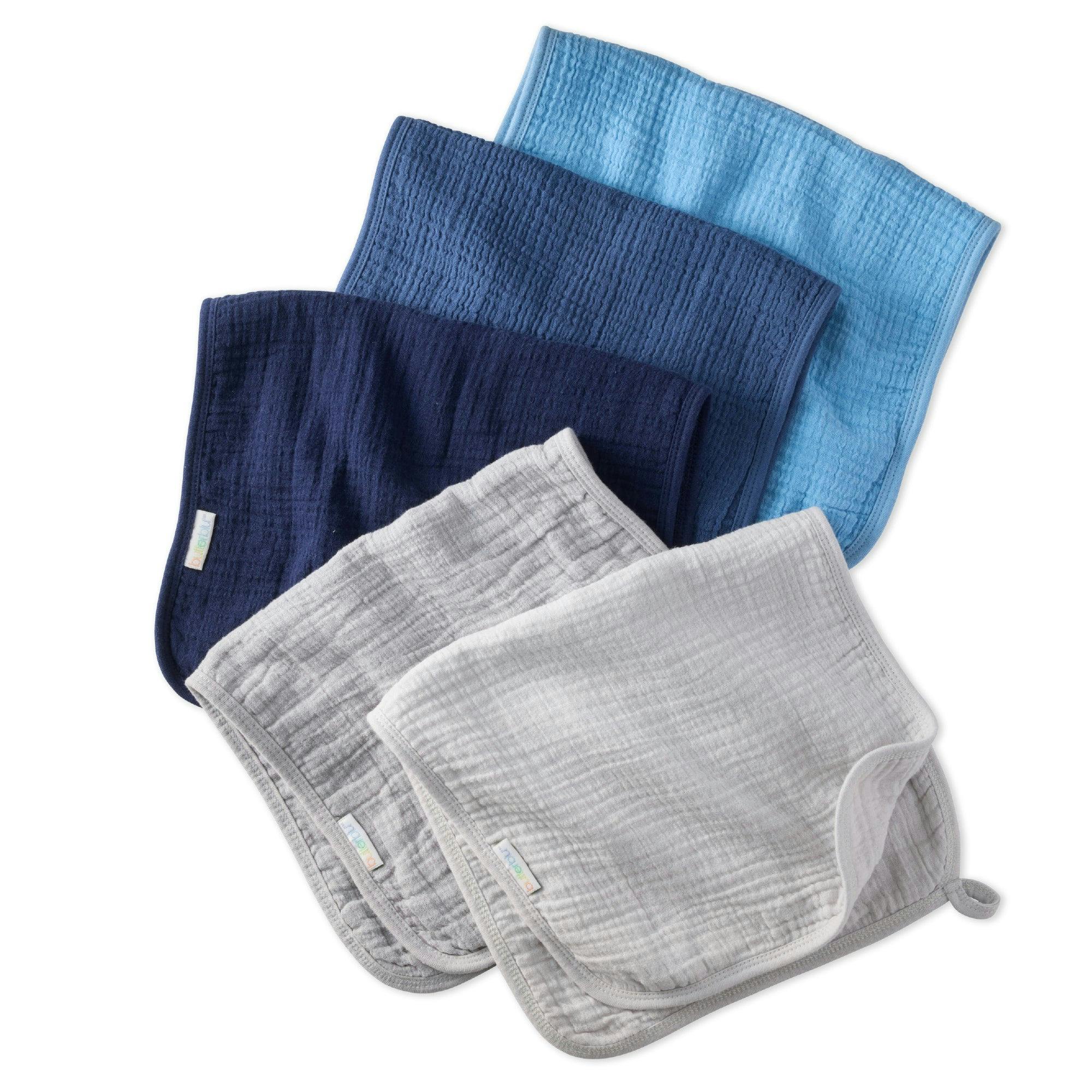 RILEY 5-Pack Crinkle Muslin Burp Cloths