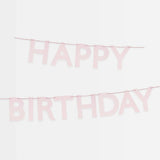 Pink Happy Birthday Garland