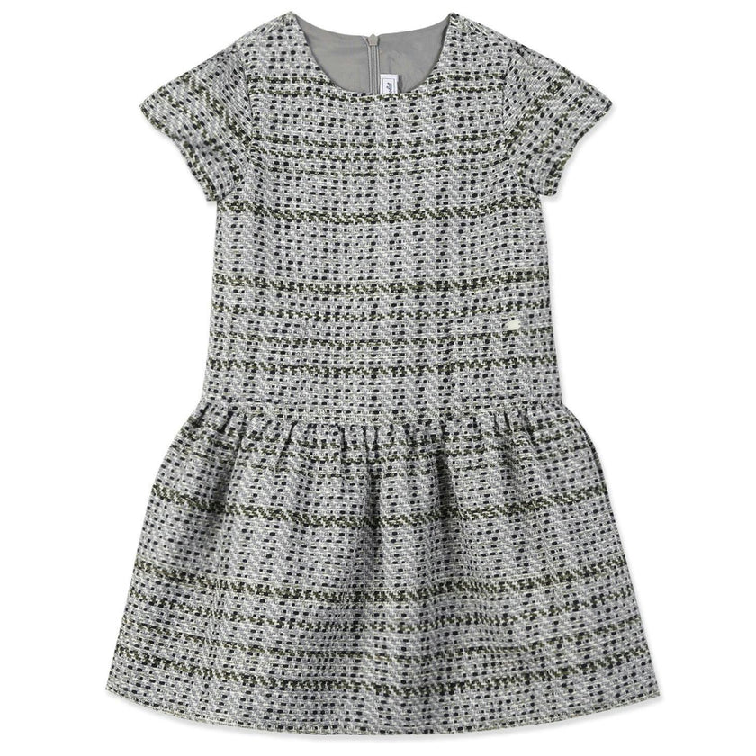 TARTINE ET CHOCOLAT Storm Green Jacquard Party Dress 12Y TARTINE ET CHOCOLAT Storm Green Jacquard Party Dress 12Y