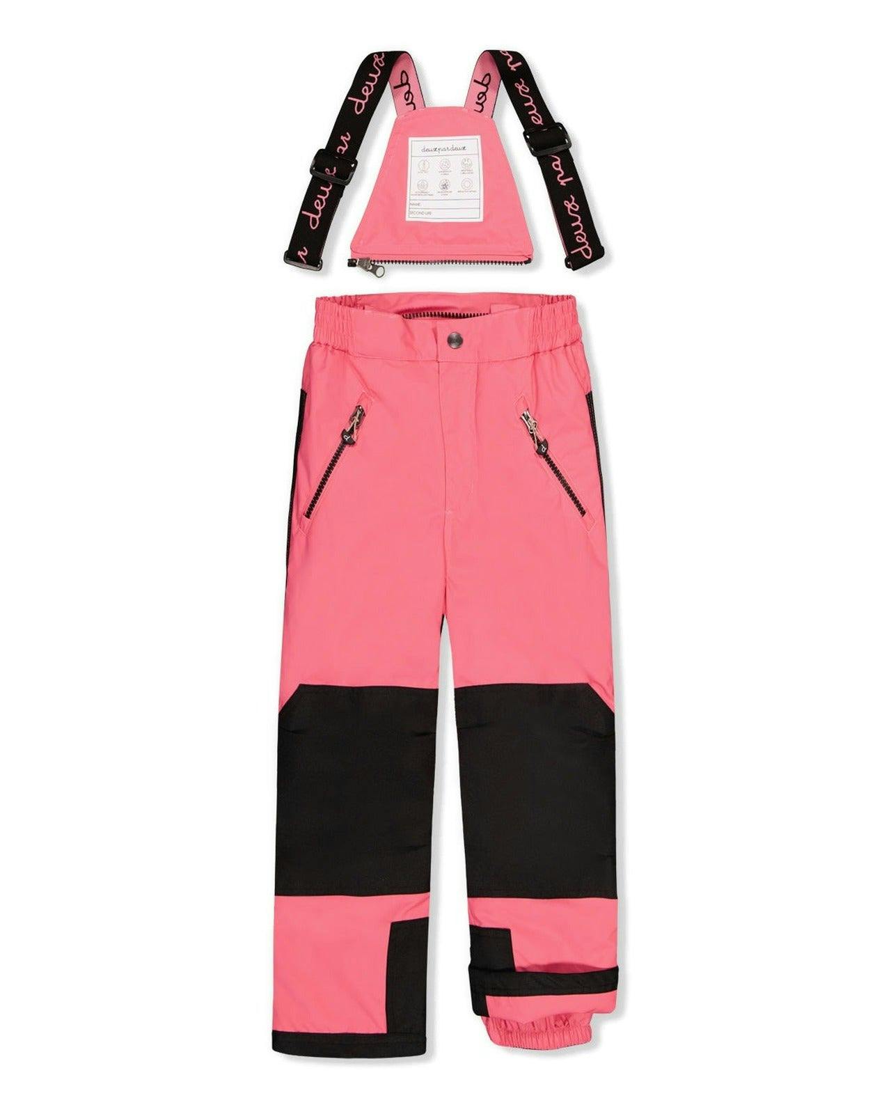 Two Piece Play Snowsuit Black Zebra Print With Pink Pants