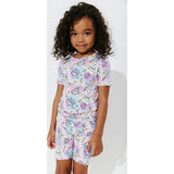 Comic Purple Bamboo Kids Pajama Short Set