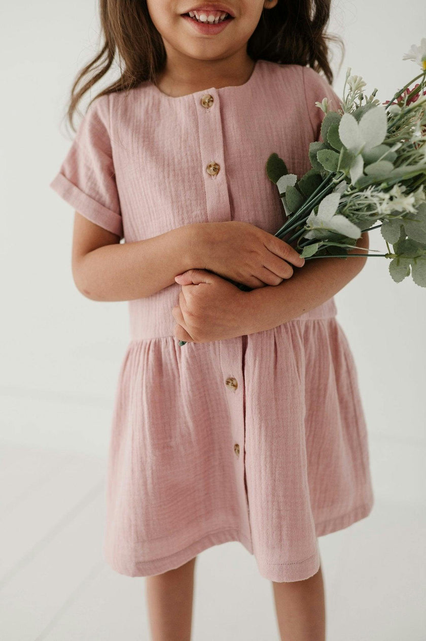 Gauze Button Dress