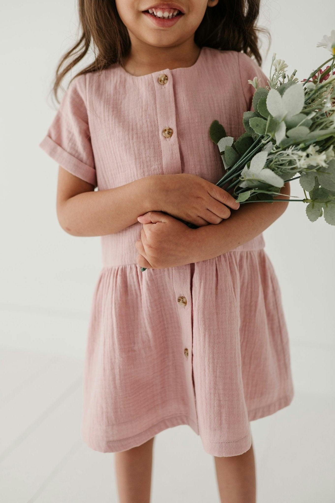 Gauze Button Dress
