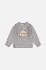 Poodle Sweater Pale Turquoise And Lilac