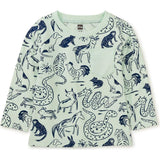 Long Sleeve Printed Pocket Tee, Green