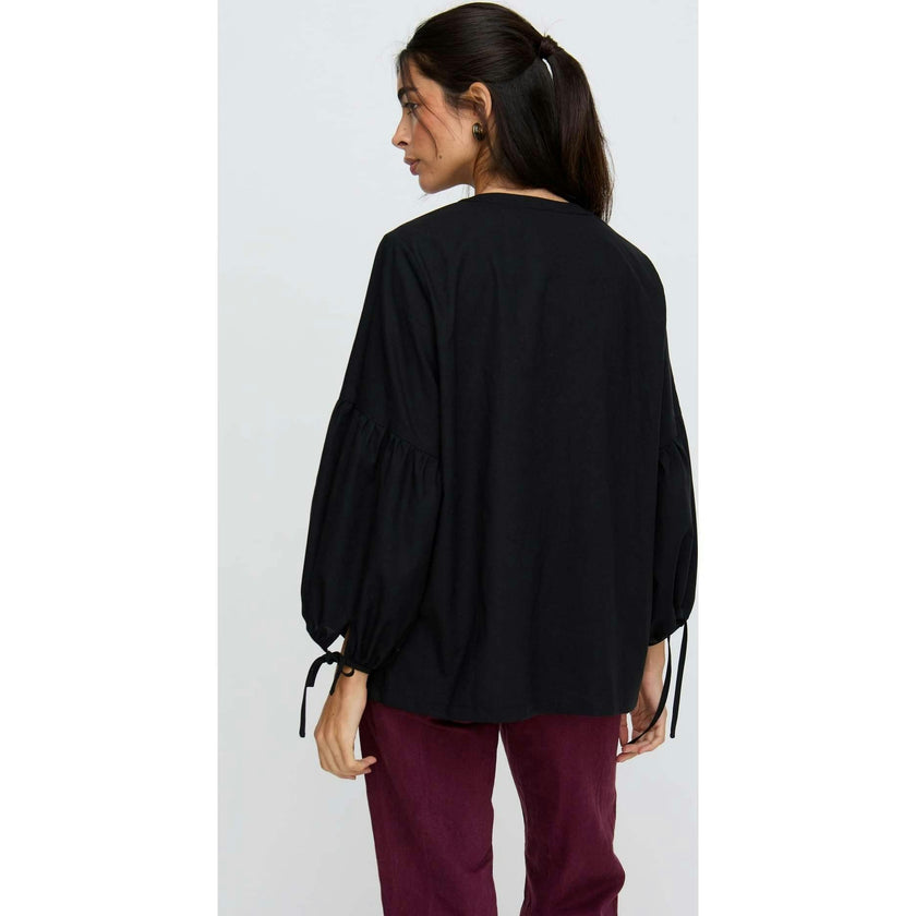 Anai Half Placket Embroidered Blouse