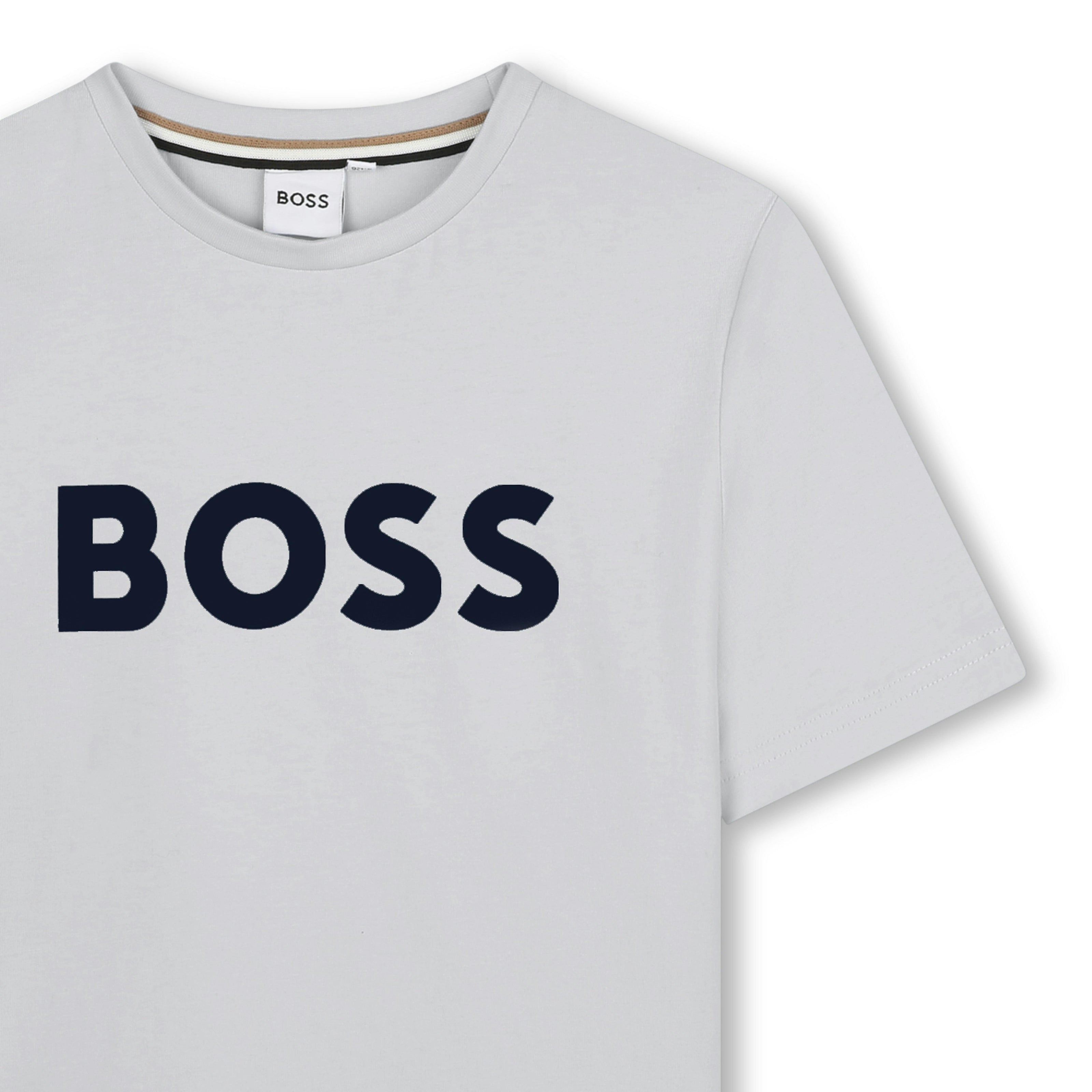 Chine Grey Logo Print T-Shirt