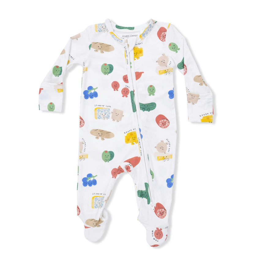 Charcuterie Cuties - 2 Way Zipper Footie