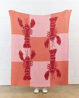 Lobster Tile Knit Blanket