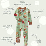 CRUZ Snug-fit Footed Baby Boys Pajamas