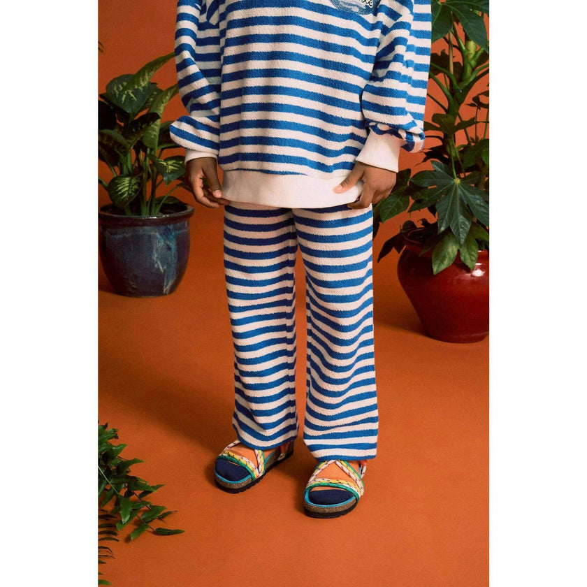BARCOS STRIPED SWEATPANTS BLUE & WHITE