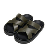 Cove Leather Cross-Over Strap Sandals