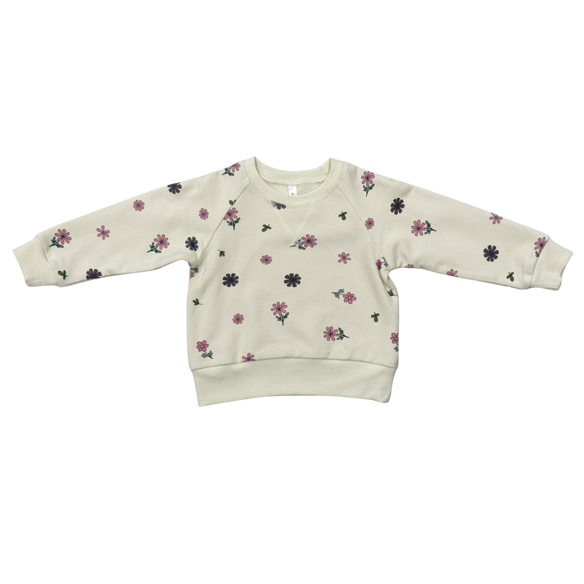 Girls Fleece Sweatshirt in Wild Stem