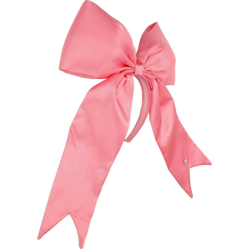 Packed Party Pink Jumbo Satin Bow Headband - Oversized Statement Bow Headband for Birthday Parties Bachelorettes Galentines and Everyday Glam, One Size
