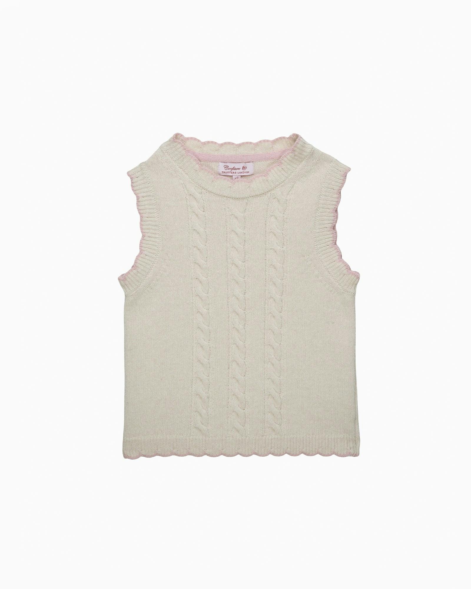 Knitted Tank Top in Ecru
