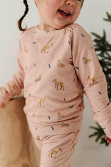 Girl's Raglan Sweatshirt Slate Daisy