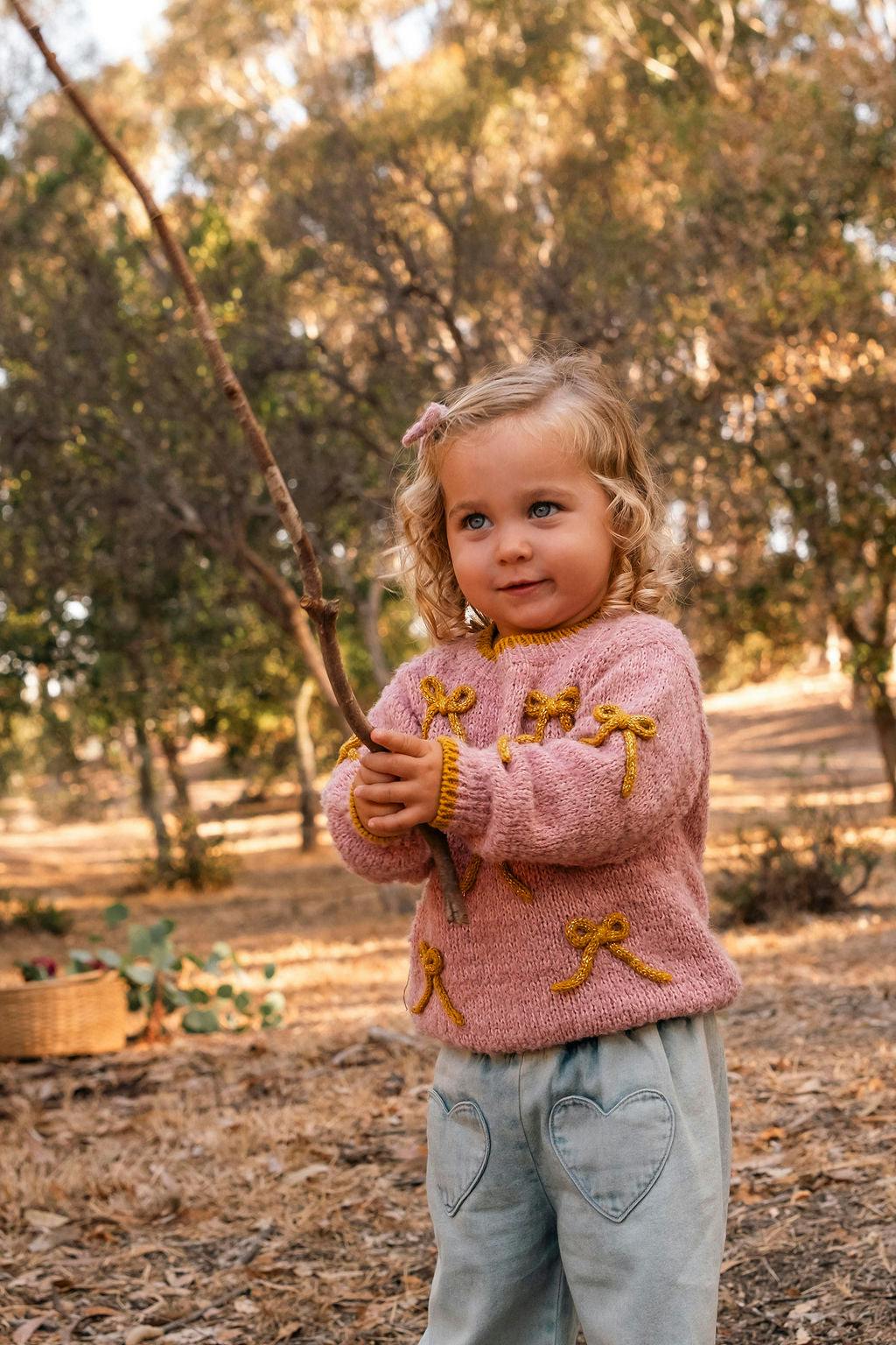 Bow Sweater in Stardust