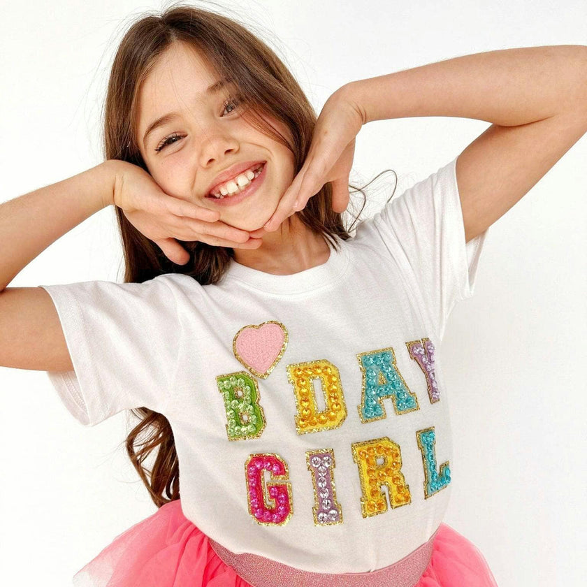 Birthday Girl Crystal Gem Heart T-Shirt