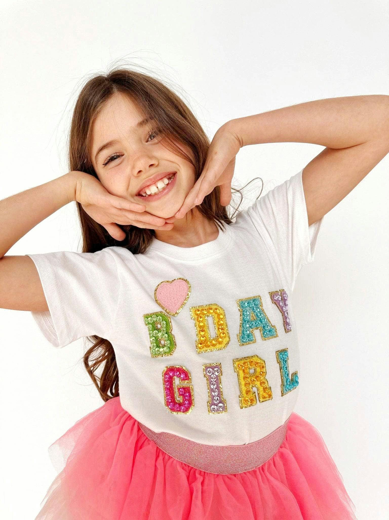 Birthday Girl Crystal Gem Heart T-Shirt