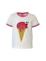 Crystal Ice Cream Piped Crew Neck Tee