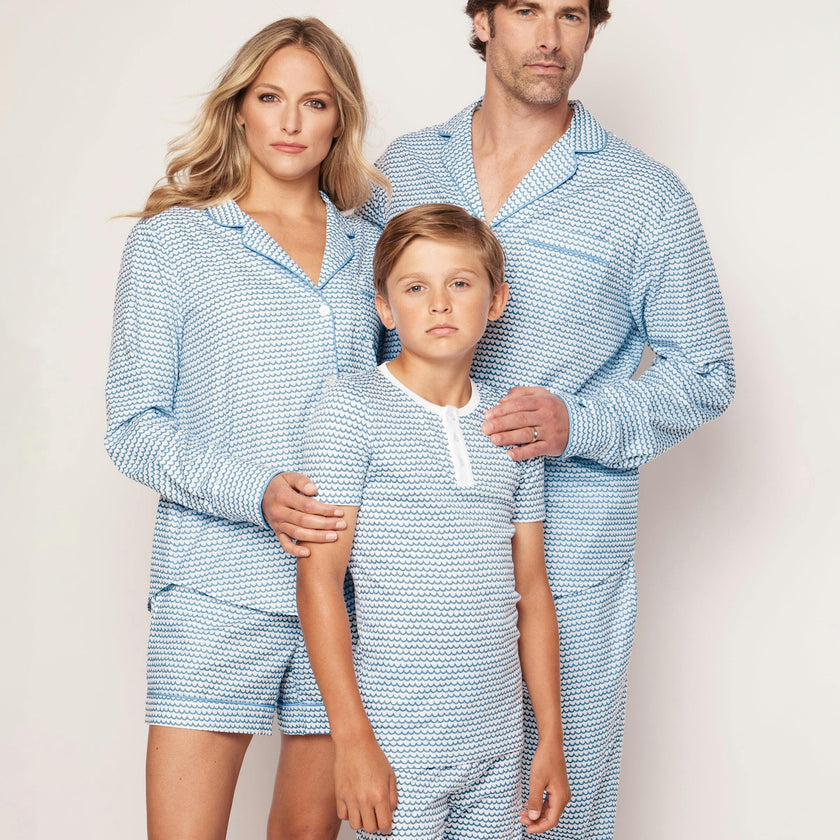 Kid's Pima Snug Fit Pajama Short Set in La Mer