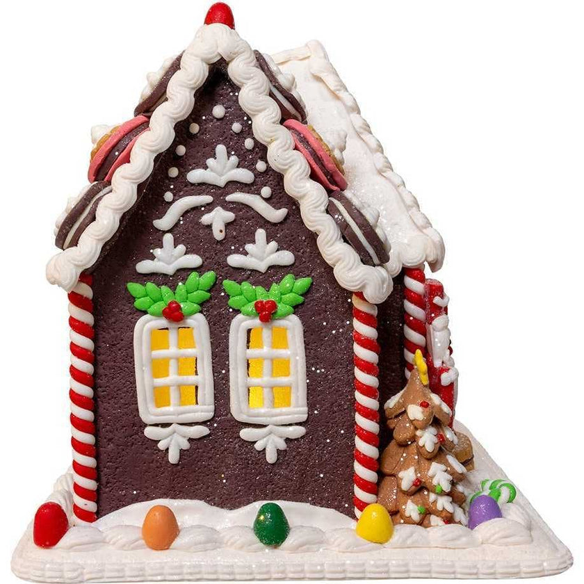 9.5-Inch Battery Operated LED Gingerbread Cookie House