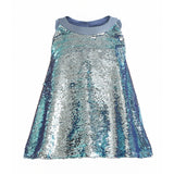Blue Sylvara Sequin Ruffle Skirt Set