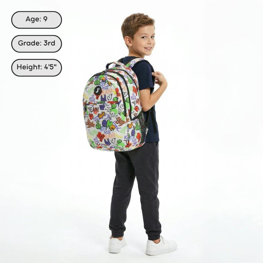 Cornelia Backpack with Lunch Bag and Pencil Case in Street Art