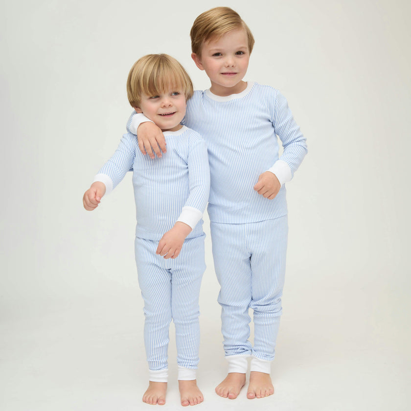The Tiny Sully PJ Set - Blue/White Stripe