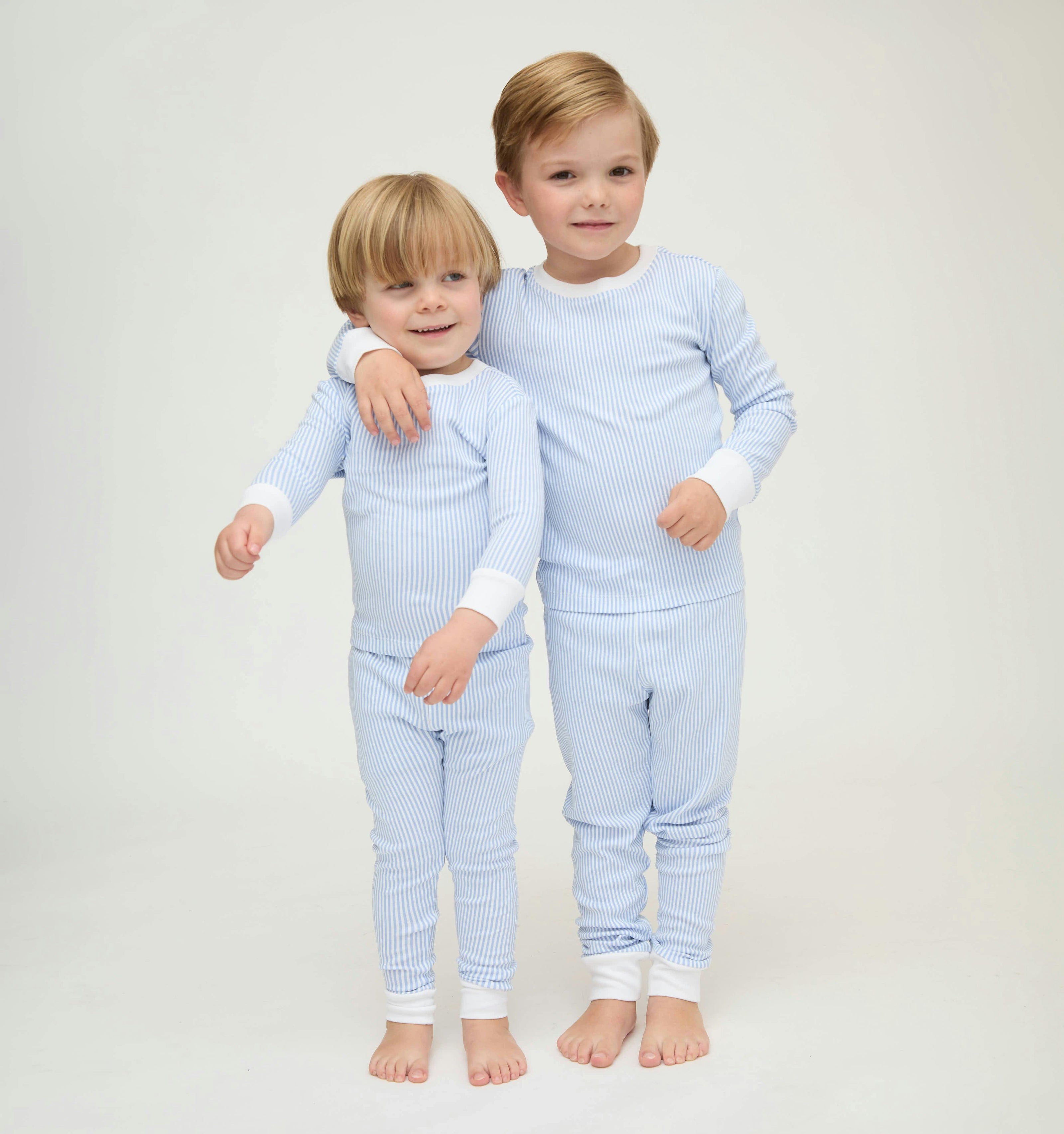 The Tiny Sully PJ Set - Blue/White Stripe