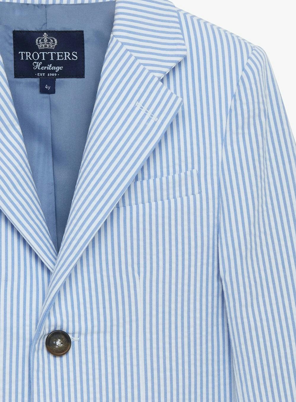 Sebastian Blazer in Pale Blue Stripe