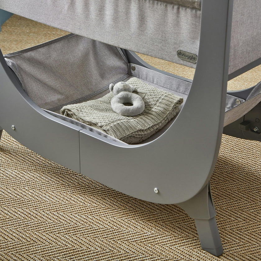 Shnuggle Air Lite Bedside Bassinet | Infant Crib | Height Adjustable Baby Bed with Mattress